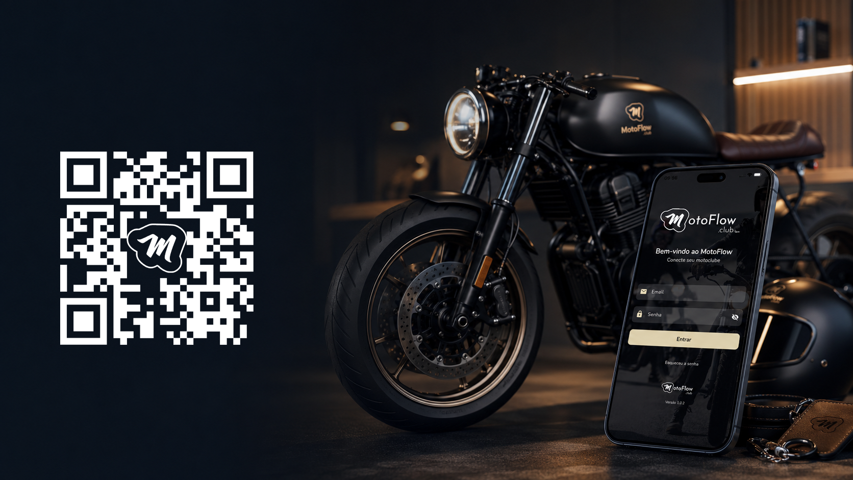App MotoFlow Club para iOS e Android